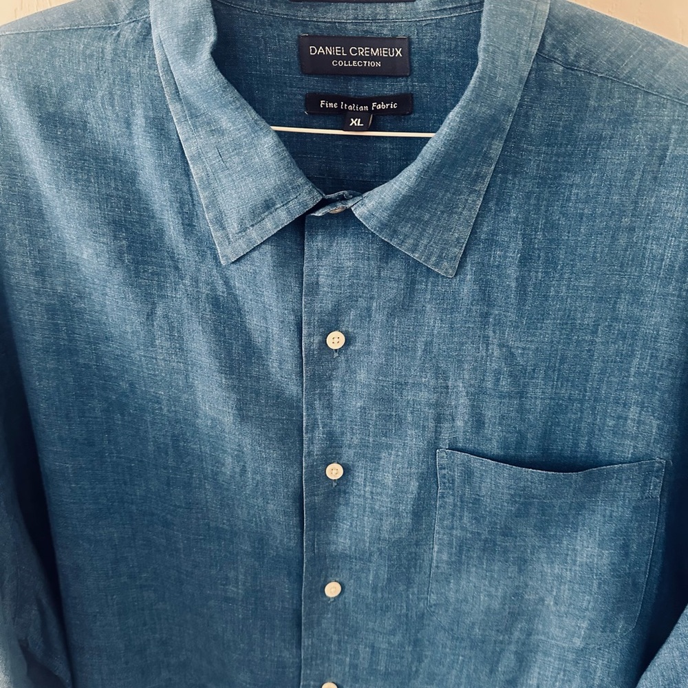 Daniel Cremieux Casual Blue Button Down Shirt